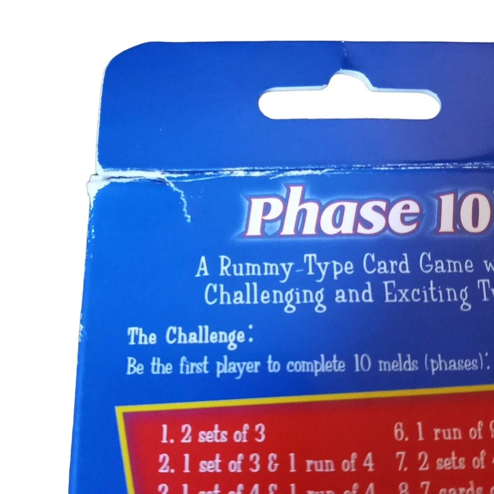Phase 10 Card Game By Fundex A Rummy Type Card Game with a Twist Complete 2004